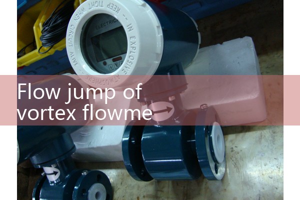 Vortex flowmeter flow jump